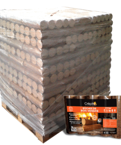 Palette de 104 Packs de 5 bûches densifiées Crépito de 9.65kg